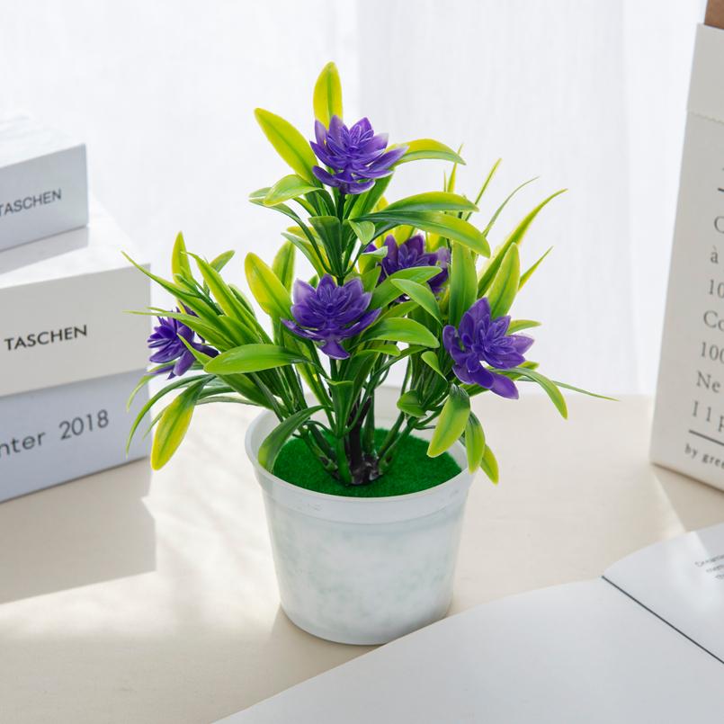 

Искусственные цветы Бонсай Ваза Домашний декор Мини в горшках Фестиваль Свадьба Декоративный Орнаментальный Цветочный горшок Комната Подоконник Дешево Сделай сам 1pcs фиолетовый