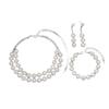 Fashion Shining Jewelry Set Inlay Rhinestone Clavicle Chain Elegant Bracelet  Wedding Engagement