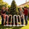 Blow Up Christmas Decorations Outdoor 4.26ft Candy Cane Decoration 6 Pieces Giant Inflatable Candy Cane With Water Fillable Base