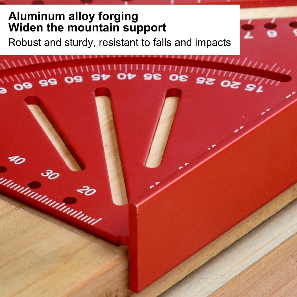 Aluminum Alloy Angle Ruler Clear Scales Multi Angle Tool Precise Aluminum Triangle Ruler Measuring