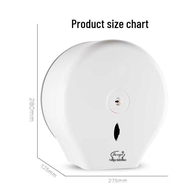 Black Transparent Punch-Free Large Roll Toilet Paper Dispenser