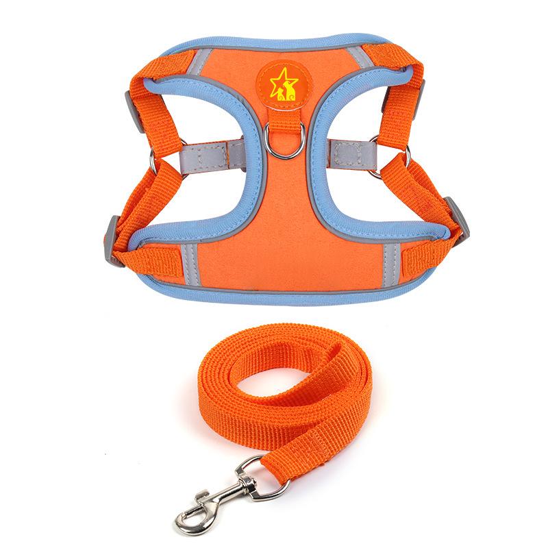 Breathable Mesh Dog Leash & Harness - Vest Style, Anti-Lost, Small/Medium Dogs