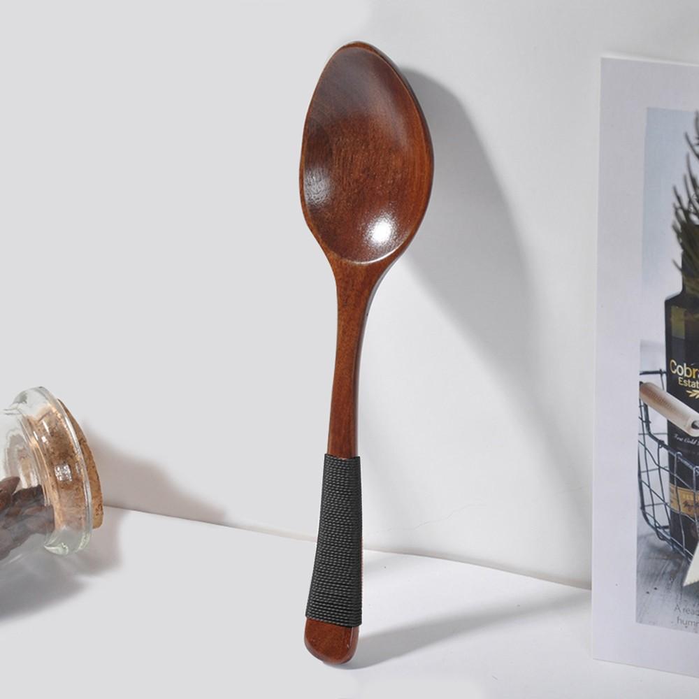 Holzlöffel Gabel Küche Kochutensilien Werkzeuge Suppe-Teelöffel Geschirr
