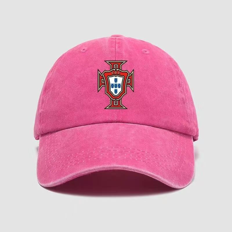 Neue gewaschene Baumwoll-Baseballkappe im Vintage-Stil mit Ausrüstungsdruck, verstellbar, Unisex, Papa-Hut für Outdoor-Sportarten Adjustable&>8Y pink