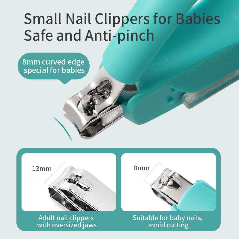 Baby Nail Clipper With Clear Magnifying Glass Pocket Kids Nail Cutters Safety Infant Finger Toe Trimmer Newborn Cutting Tools