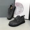 Autumn new casual thick baseplate shoes breathable comfortable leather low top jw