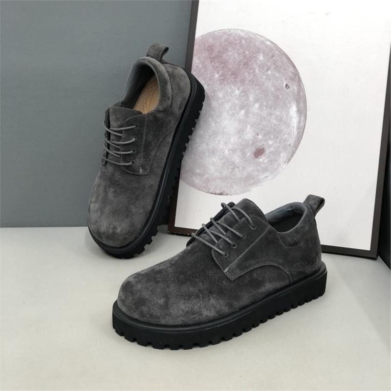 Autumn new casual thick baseplate shoes breathable comfortable leather low top jw