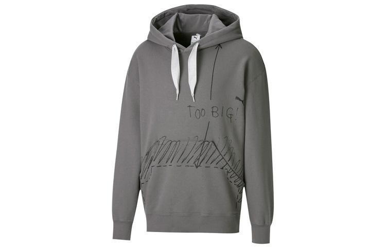 PUMA Sweatshirts Men s Gray Hooded Moderate Regular 530356-60 S