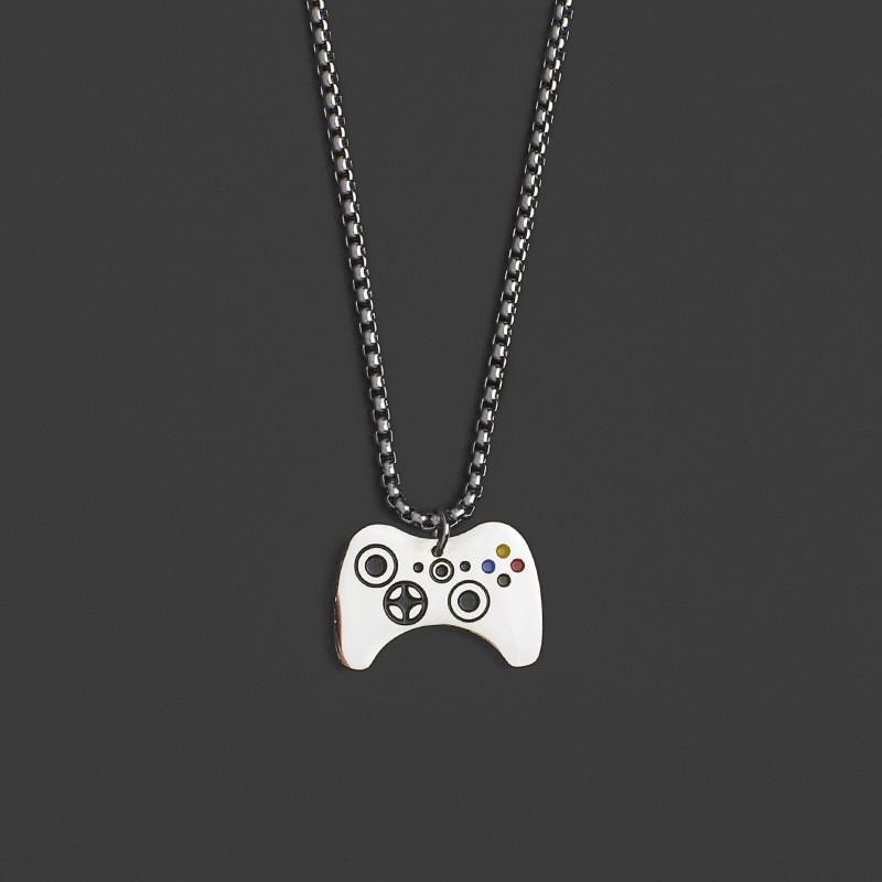 Simple Hip-Hop Game Console Necklace Men'S Trendy Brand Pendant Sweater Accessories Titanium Steel Non-Fading Necklace