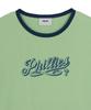 Emelbi Women'S Lettering Slim Semi-Crop Ringer T-Shirt Phi (Ptn.Green)