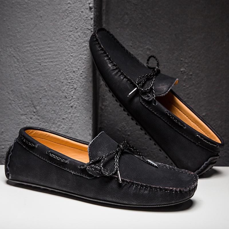 Fashion Genuine Leather Men Casual Shoes Luxury White Mens Loafers Moccasins Man Breathable Light Soft Driving Shoes Plus Size 38-48 49
