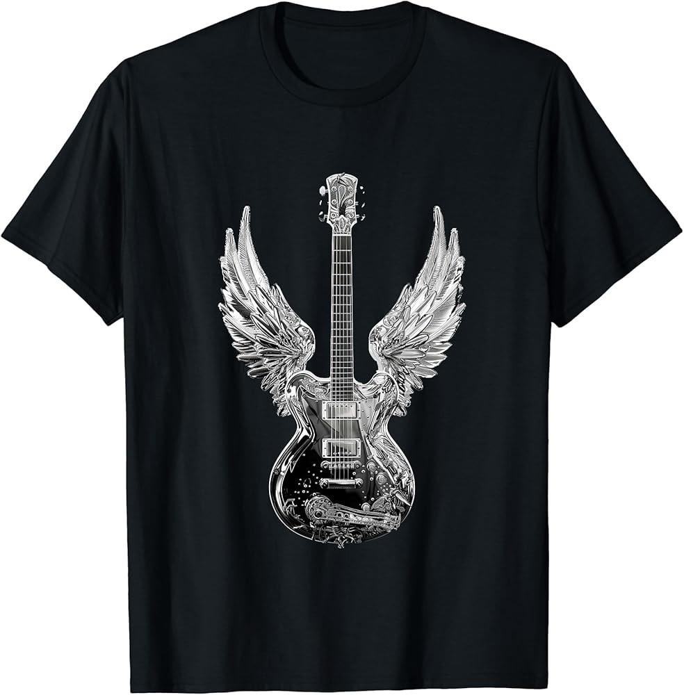 S13 Rock & Roll Guitar with Wings T-Shirt