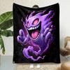 Next Day Shipping Pokemon Gengar Print Flannel Blanket, Super Soft for Boys and Girls, Portable Throws for Home Sofa Livingroom