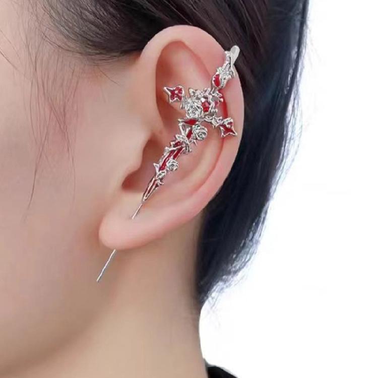 Orecchini a Bottone Multiuso a Forma di Rosa per Migliorare Outfit Casual o Eleganti Texture in Lega Adatti a Varie Occasioni