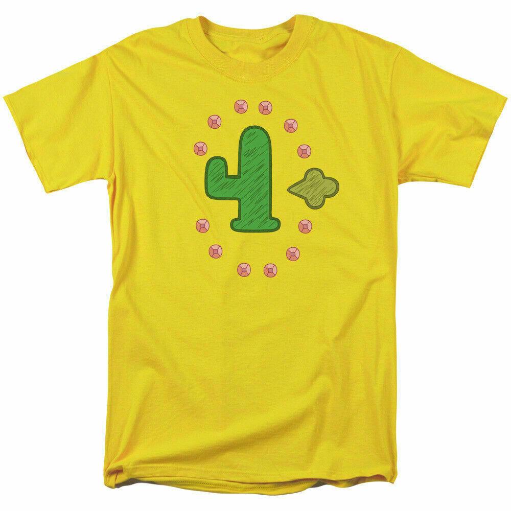 

26 Clarence Freedom Cactus T Shirt Mens Licensed Cartoon Merchandise Yellow Unisex T-Shirt M