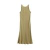 Fashion Style 2024 New Fall Women's Clothing Easy Matching Sling Green Series Elegance Minimalist Style V Neck Vest Dress