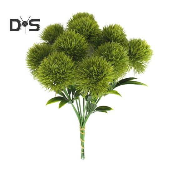 10 Bunches Simulated Dandelion Flower Ball Lifelike Odorless No Maintenance Silk Artificial Flowers for Home Hotel Decoration