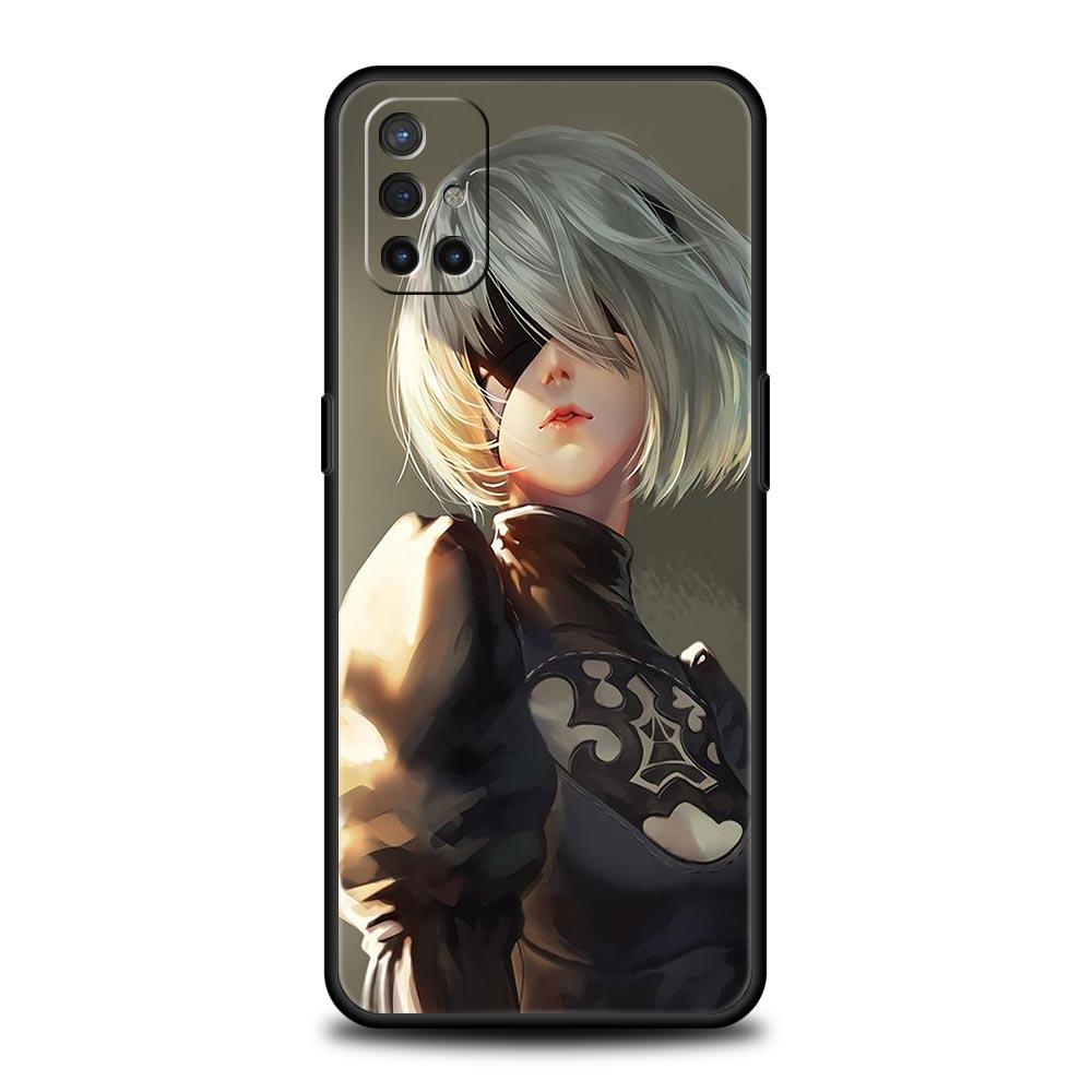 Nier Automata Cartoon For OnePlus 10 Pro 9 8T 8 Nord N10 7 7T 9R Phone Case For 1+ Nord 2T CE 2 N100 N200 Z 5G Soft Black Cover