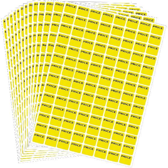 Boao 2240 Pcs Yard Garage Sale Price Stickers Prepriced Garage Sales Price Stickers Pricing Labels Yard Supplies for Attractive Pricing Flea Markets жёлтый