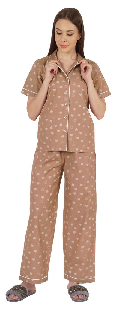Inkmeso Women  s Classic Short Sleeve Shirt and Pajama Pants Loungewear 2 Pc PJ Sleep