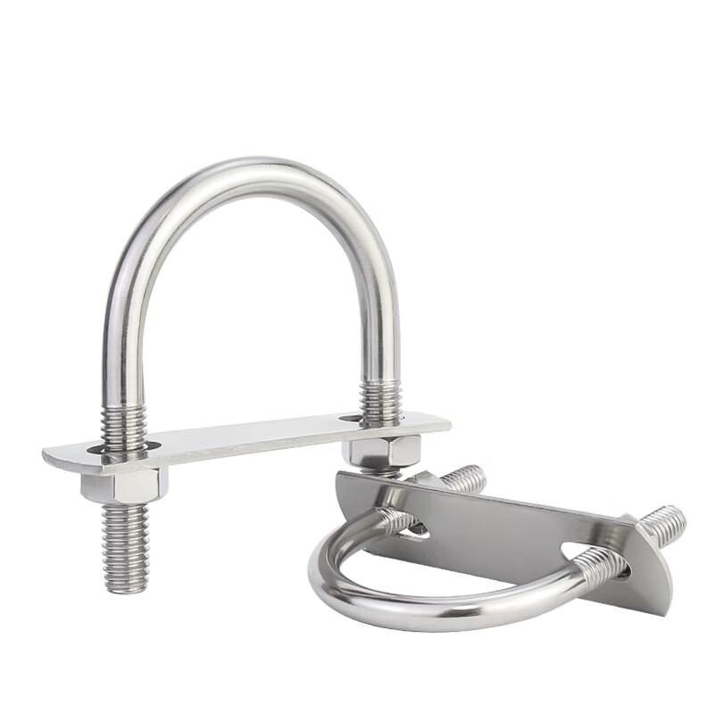 M6x16 304 Stainless Steel U-Bolt Set with Nuts & Plates (5-Pack)