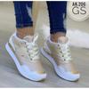 New Large-size Sneakers, New Lace-up Plaid Lace-up Platform Shoes In Autumn and Winter
