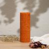 Grapefruit & Ginger Marble Pillar Candle Ochre Collection - Elegant Home Decor Accent