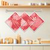 Cleaning Cloth Reusable Kitchen Dish Towels Eco-friendly Microfiber Red Strawberry Print Dishcloths Lint Free Washable Duster Rags Tea Towels 9*7inch