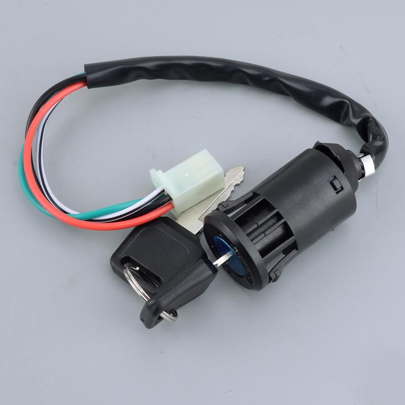 Motorcycle 4 Wire Ignition Switch Key Universal For 50cc 70cc 90cc 110cc 150cc 250cc Dirt Bike Pocket Bike ATV