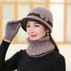 Thickened Rabbit Fur Knitted Wool Hat Women's Autumn and Winter Middle-aged and Elderly Basin Hat