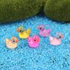 Bunte Leuchtende Gelbe Ente Harz Miniatur - Kreativer Cartoon Schmuck & Bastelzubehör