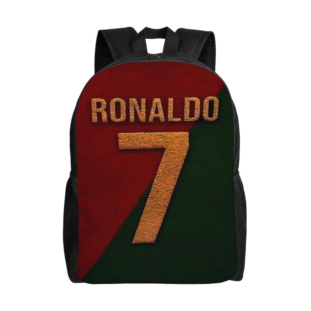Dynamischer Fußballspieler Rucksack R-Ronaldos 2026 Teenager Polyester Fahrradrucksäcke Leichte Lustige Schultaschen Rucksack