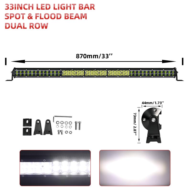 HL Led Driving Light Bar Double Rows Projector Lens 15inch 20inch 28inch Spot+Flood Combo Beam for Offroad Cars SUV UTV 12V 24V