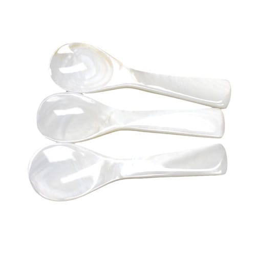 

3 Pieces Pearl Shell Caviar Spoons/Egg Spoons, Restaurant Grade, 7cm