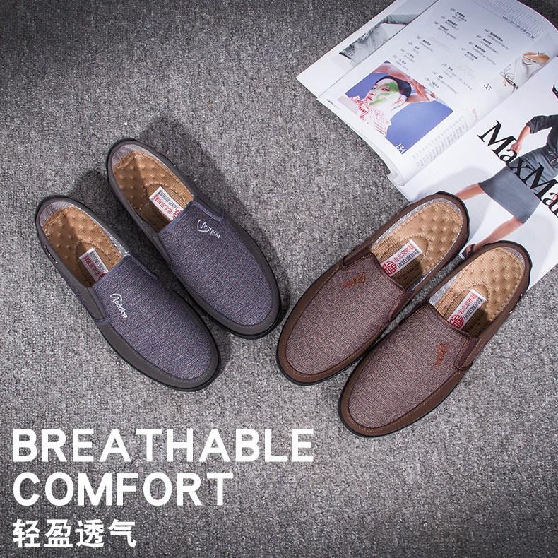 Polyurethane Old Beijing Cloth Shoes Large Size Men's Spring and Autumn Men's Casual Shoes Middle-aged and Elderly Lightweight Father Shoes