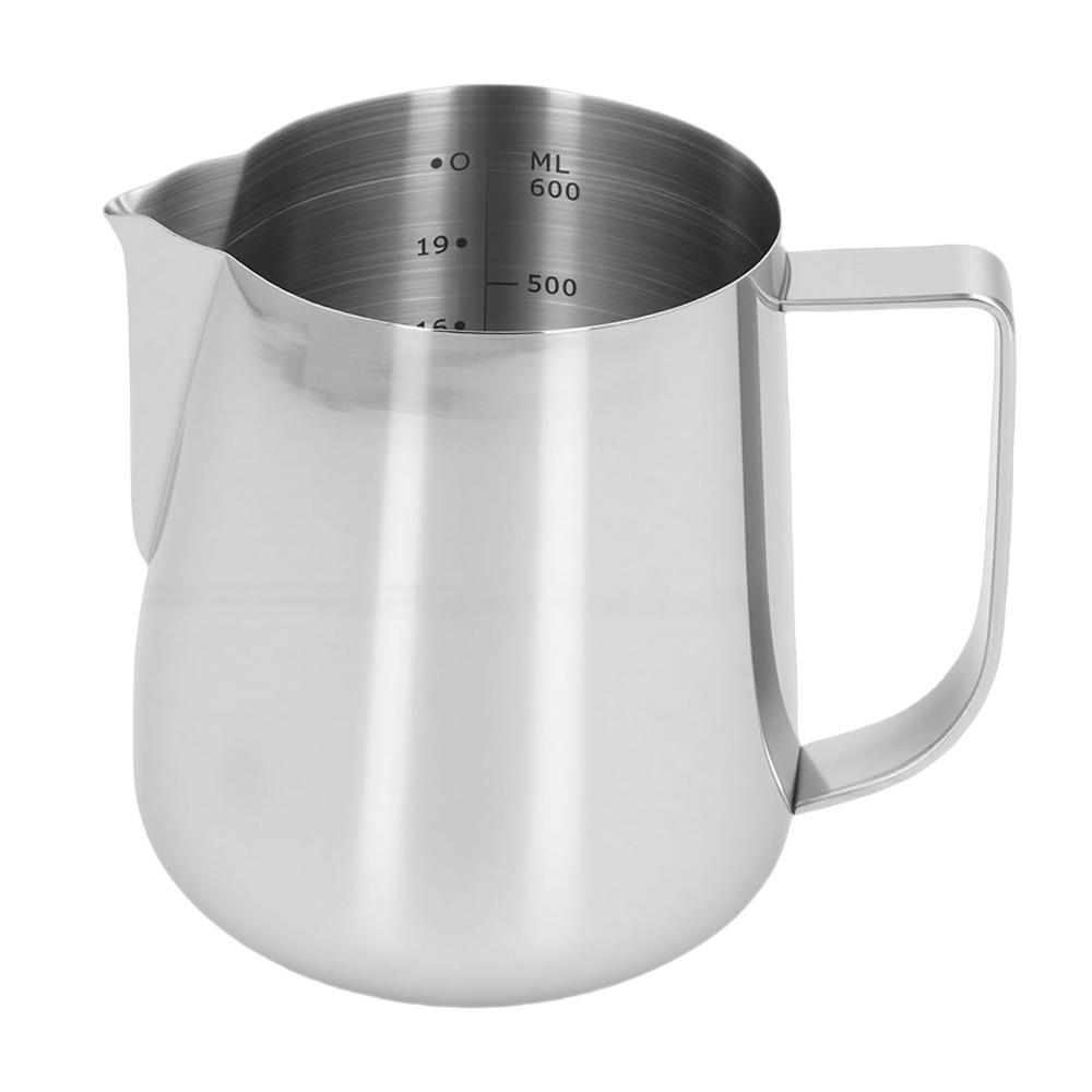 304 Stainless Steel Milk Frothing Pitcher 700ML Capacity Coffee Steaming Pitcher For Hot Chocolate