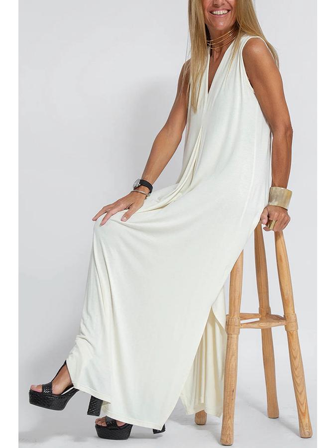 Europäisches und Amerikanisches Einfarbiges V-Ausschnitt Pulloverkleid und Strickjacken-Set für Damen