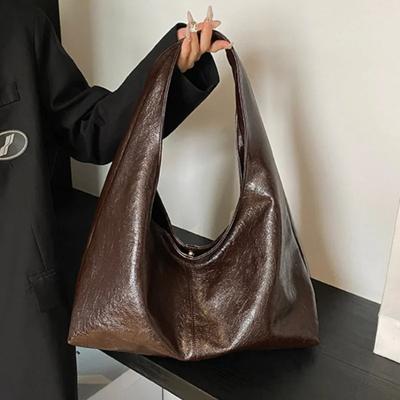 Bolsas Hobo de Couro PU de Grande Capacidade para Axila Outono Inverno Bolsa de Ombro para Mulheres Nova Tendência Bolsas e Carteiras Tote