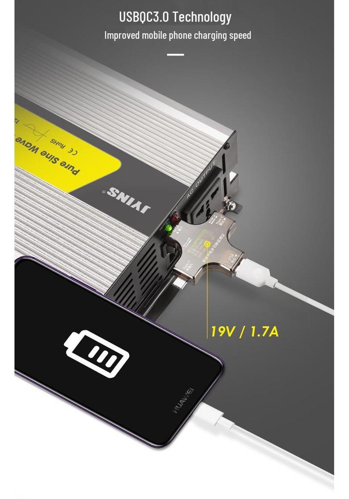 2000W Pure Sine Wave Inverter for Solar, Home, and Car, 12V To 220V