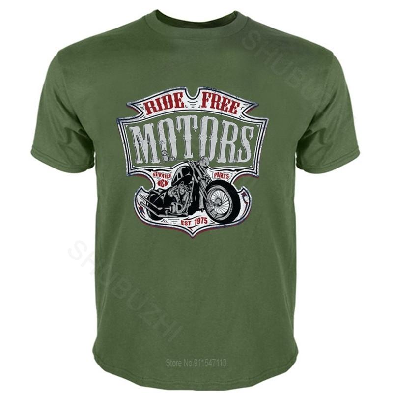 Herre T-skjorte med O-hals for tenåringer, Motard - Moto Motorsykkel Chopper Bobber Old School, sommer, svart t-skjorte, store størrelser