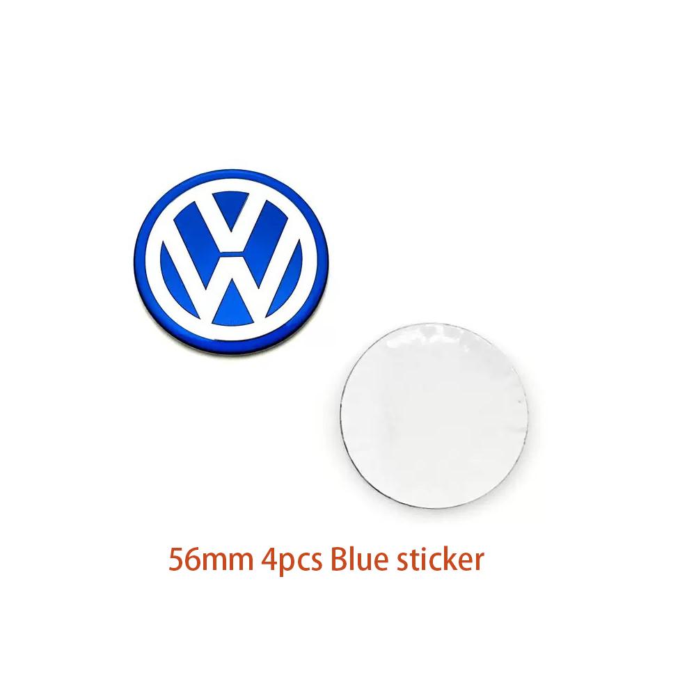 

4Pcs 55mm 56mm 60mm 65mm For Volkswagen R-Line R Polo T5 Golf Passat Scirocco VW GTI Car Wheel Center Hub Cap Rim Cover Stickers