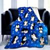 Penguin Blanket Flannel Soft Cute Penguins Throw Blankets Animal Penguin Gifts Decor for Girls