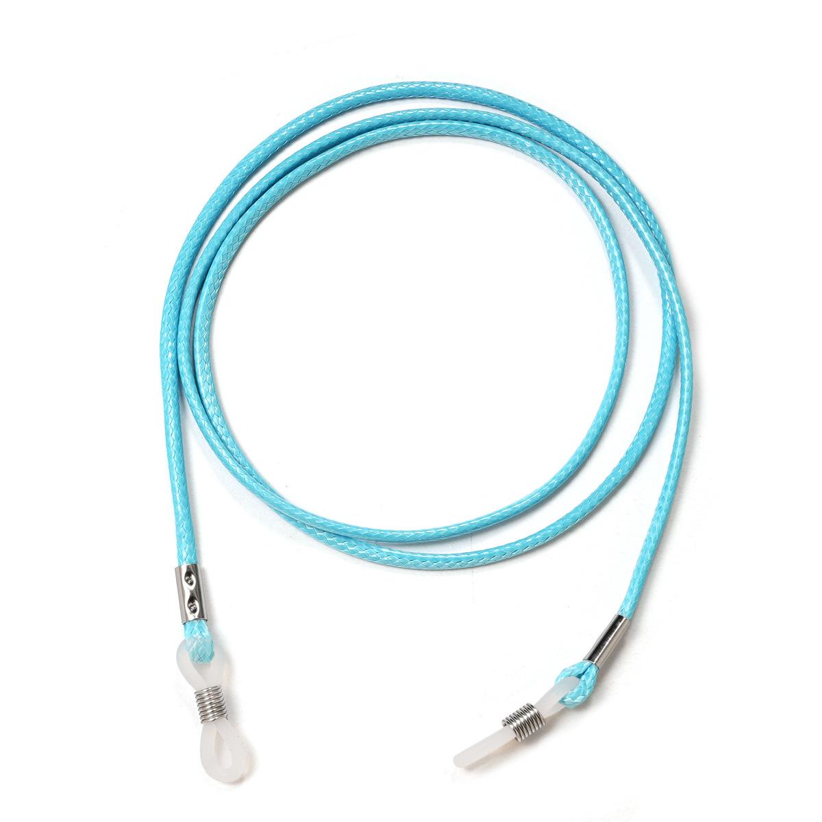 

Корейська мода Антиковзаючий вощений шнурок Ланцюжок для окулярів для дітей - Ремінець для окулярів від сонця на шию з шнурком проти падіння. світло-синій колір