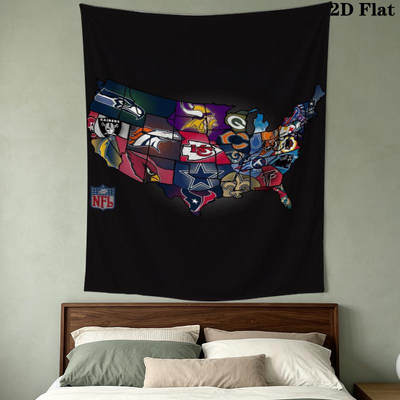 National Football League Wall Tapestry Aesthetic Wall Hanging Printed Fabric Blanket Decorative Tapestries For Bedroom Living Room Home Decor