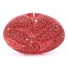 Sac de Soirée Pochette Dames Diamant Cristal Sacs de Mariage Pochette Métal Argent/Or Forme Ovale Sacs de Luxe Designer Strass AB