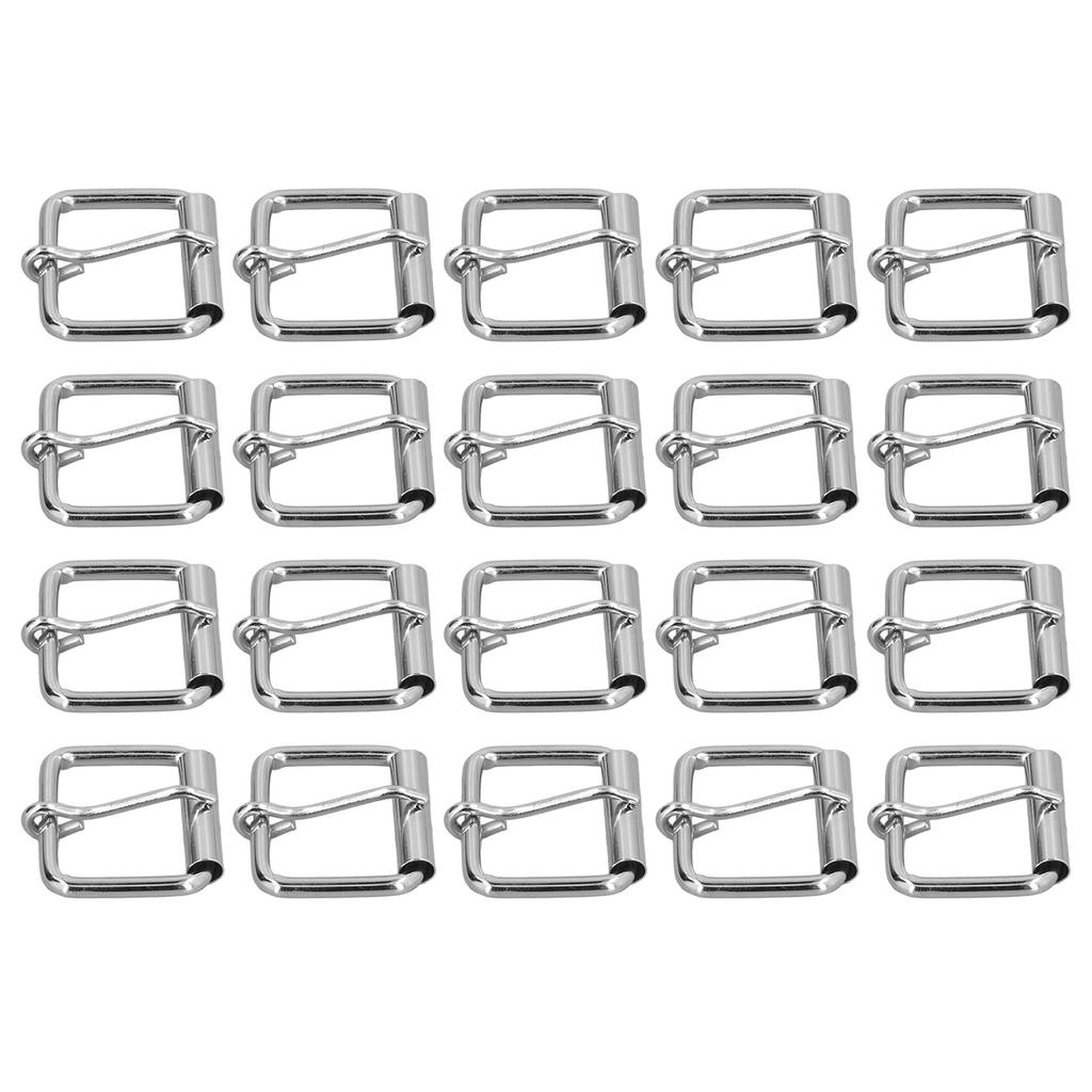20Pcs Belt Buckles Bright Color Glossy Surface Sturdy Durable Fadeless Wide Application Metal Buckle4mm