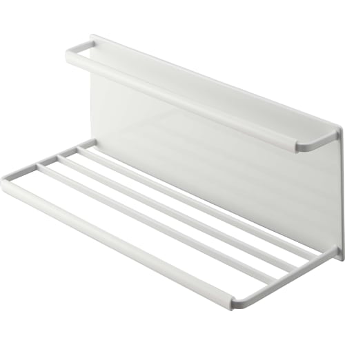 Yamazaki Magnetic Wide Jug Bottle Holder, Large, White, Approx. W33 x D12.5 x H11.5cm, Tower Drainer, Kitchen Panel, Medium Sink, Easy Installation, 8