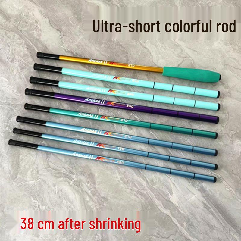 40CM Mini Fiberglass Stream Fishing Rod - Compact Hand Rod 1.8m
