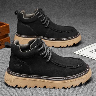 British Style Fur Martin Boots New Winter Retro Mid-top Boots Thick-soled Non-slip Short Boots