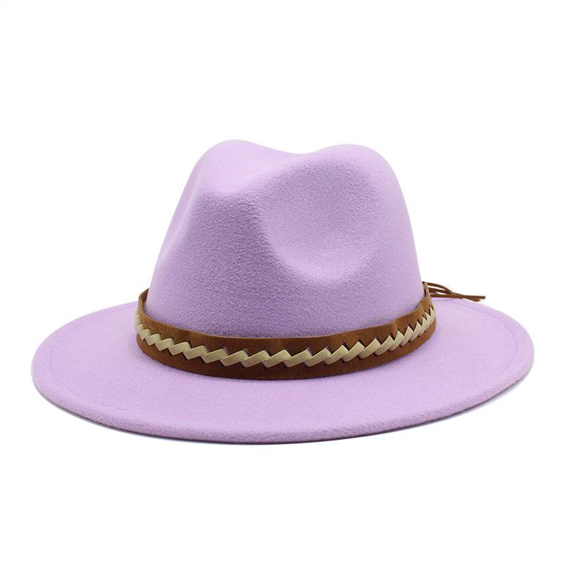 Men'S And Women'S Woolen Hats, Felt Hats, British Casual Jazz Hats, Gentleman'S Top Hats